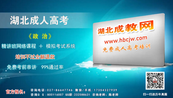 湖北成人高考專升本政治輔導視頻
